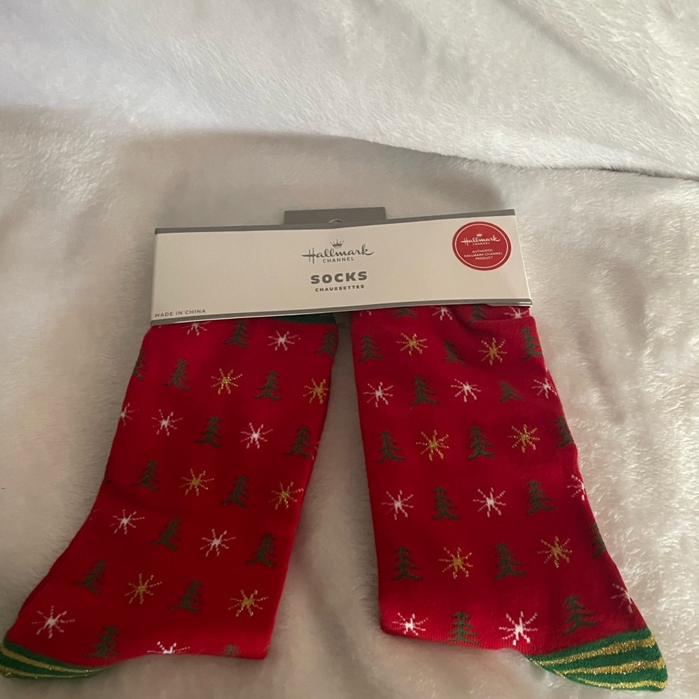 Hallmark Festive Red Holiday Socks